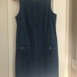 Mini Denim Dress w/Pockets; Designer: Positive Attitude; Medium; Vintage US Made
